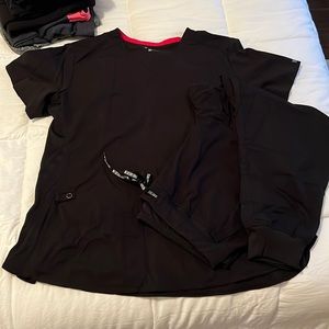 Med Couture Black Scrub Set - 2X - EUC